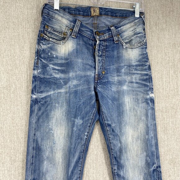 PRSP Jeans 30X33 Denim Slim Straight Rambler Cotton Portugual Button Fly - Picture 6 of 16